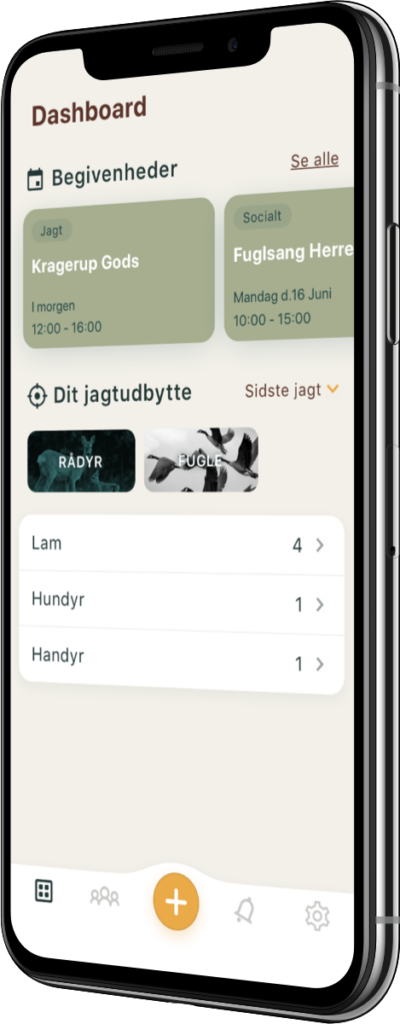 Huntplan shown on mobilephone